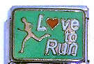 Italian Charms - Fits Nomination - Enamel - LOVE TO RUN