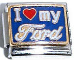 Italian Charms - Fits Nomination - Enamel - I LOVE MY FORD
