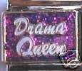 Italian Charms - Fits Nomination - Enamel - DRAMA QUEEN (SORRY FOR BLUR)