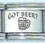 Italian Charms - Fits Nomination - Laser - GOT BEER? (L)