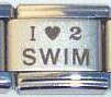 Italian Charms - Fits Nomination - Laser - I LOVE 2 SWIM