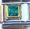 Italian Charms - Fits Nomination - Crystal - Birthstone - MAY EMERALD