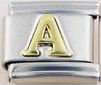 Italian Charms - Fits Nomination - Letters - GOLD A