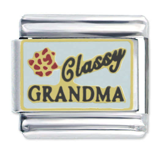 Italian Charms - Fits Nomination - Enamel - CLASSY GRANDMA