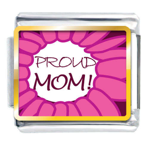 Italian Charms - Fits Nomination - Enamel - PROUD MOM