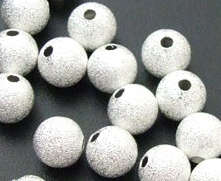 100pcs 6MM STARDUST ROUND SPACER BEADS