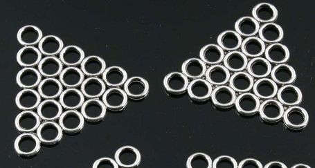2pcs TIBETAN SILVER EARRING FINDINGS (MULTIPLE CIRCLE)