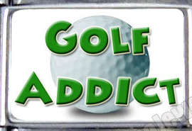 Italian Charms - Fits Nomination - Enamel - GOLF ADDICT