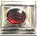 Italian Charms - Fits Nomination - Birthstone - JANUARY GARNET OVAL