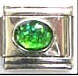 Italian Charms - Fits Nomination - Birthstone - MAY EMERALD OVAL