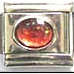 Italian Charms - Fits Nomination - Birthstone - JULY RUBY OVAL