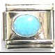 Italian Charms - Fits Nomination - Birthstone - DECEMBER TURQUOISE OVAL