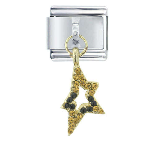 Italian Charms & Bracelets - DANGLE - RHINESTONE STAR