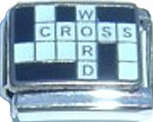 Italian Charms 9mm - Fits Nomination - Enamel - CROSSWORD