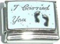 Italian Charms 9mm - Fits Nomination - Enamel - I CARRIED YOU