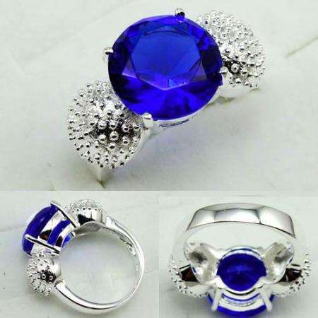 TOTALLY STUNNING CORNFLOWER BLUE SAPPHIRE GEMSTONE ring #7
