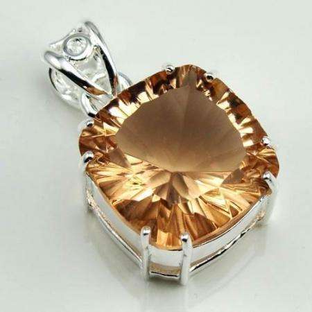 925 SILVER - SERIOUSLY GORGEOUS TOPAZ GEMSTONE PENDANT 1"