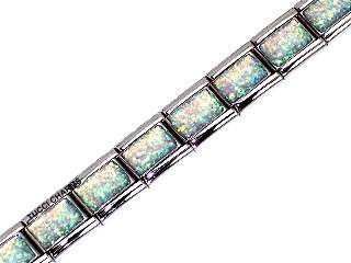 Italian Charms 9mm - FOR NAOMI - 1 OPAL LINK & 1 MARCH BUTTERFLY