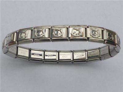 Italian Charms & Bracelets - 9mm MATTE Starter Bracelet with HELLO KITTY - 18 Links