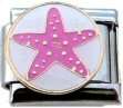 Italian Charms 9mm - Fits Nomination - Enamel - PINK STARFISH