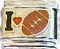 Italian Charms 9mm - Fits Nomination - Enamel - I LOVE RUGBY