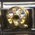 Italian Charms 9mm - Fits Nomination - Enamel -  HORSE SHOE WITH ZIRCONIA