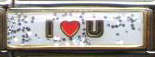 Italian Charms - Fits Nomination - SUPER LINK - I LOVE U