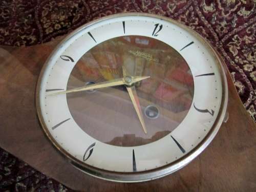 Vintage German Wooden Mantle Clock