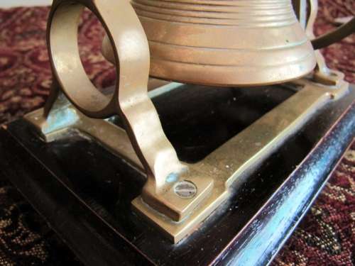 Superb! Brass Table Bell on Wooden Stand