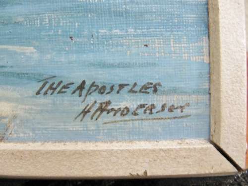 Pair of H Anderson "The Apostles" Acrylic Paintings