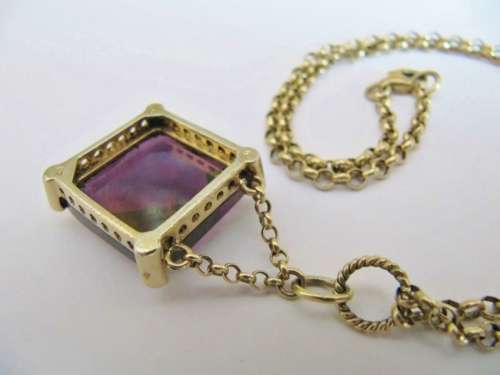 Vintage Sterling Silver Gilt Fancy Necklace