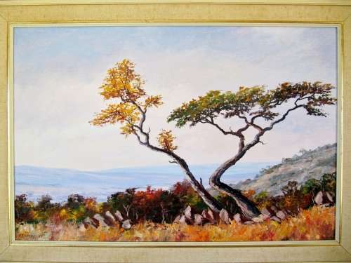 Large Original Oil Painting by S.A. Artist