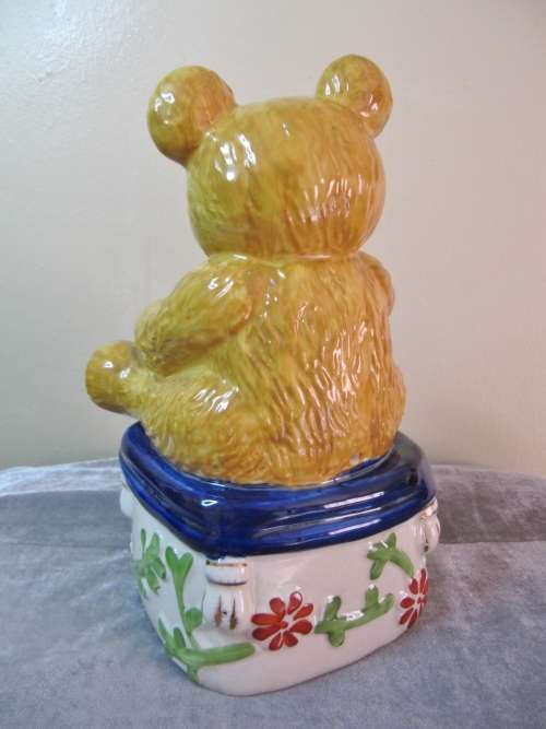 Lovely Large Hand-Painted Ceramic Teddy Figurine