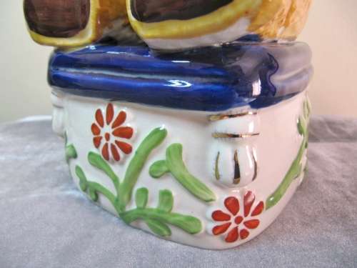 Lovely Large Hand-Painted Ceramic Teddy Figurine