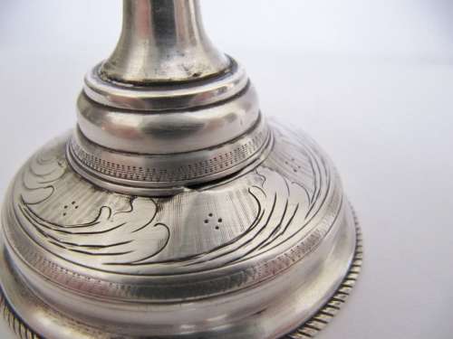 RARE! Antique (c1852) Russian Silver Ornate Wine Goblet