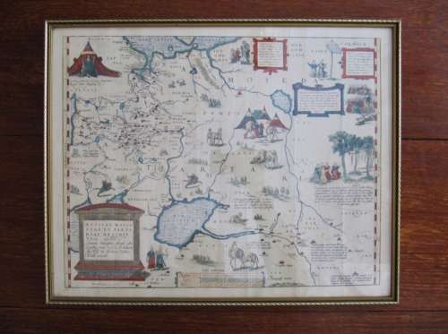 Vintage Etching of an Old Map by Ortelius (1 of 2)