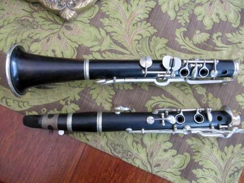 Antique Ebony Wood Clarinet in Case