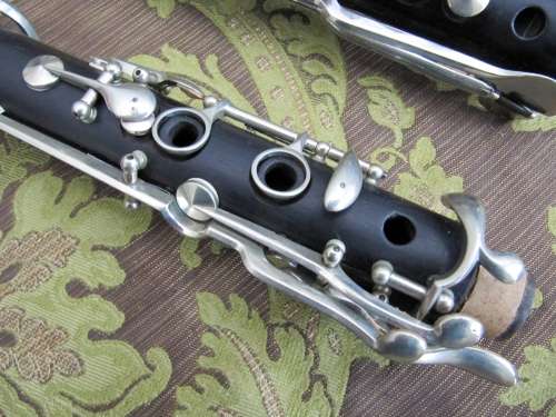 Antique Ebony Wood Clarinet in Case