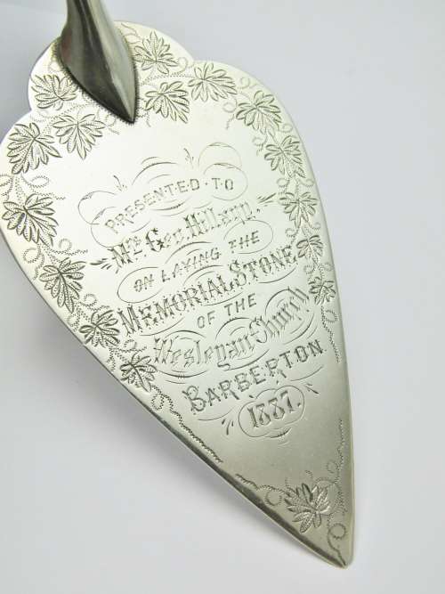 Antique (c1887) Sterling Silver Commemorative Trowel