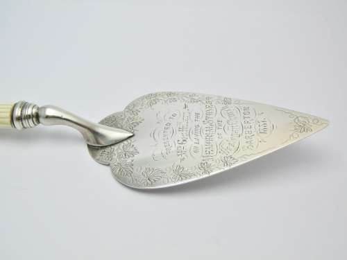 Antique (c1887) Sterling Silver Commemorative Trowel