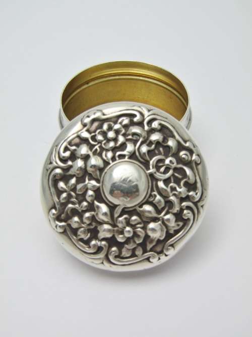 Antique Hallmarked Silver Dressing Table Jar