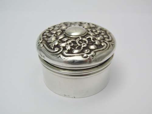 Antique Hallmarked Silver Dressing Table Jar