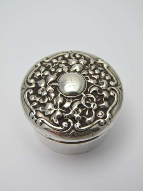Antique Hallmarked Silver Dressing Table Jar