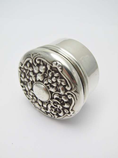 Antique Hallmarked Silver Dressing Table Jar