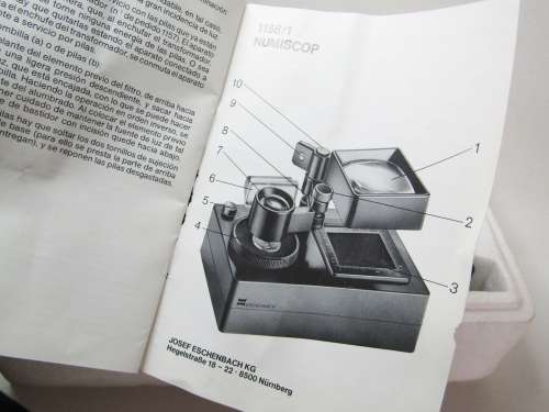 Vintage Coin / Stamp Magnifier Apparatus with Light