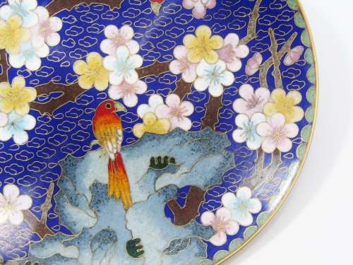 A Beautiful Detailed Cloisonné Plate