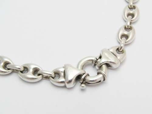 A Stunning Gucci Link  Necklace With a Signoretti Clasp in Sterling Silver