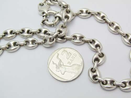 A Stunning Gucci Link  Necklace With a Signoretti Clasp in Sterling Silver