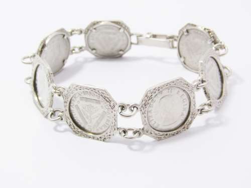 A Lovely Tickey Bracelet In Sterling Silver.