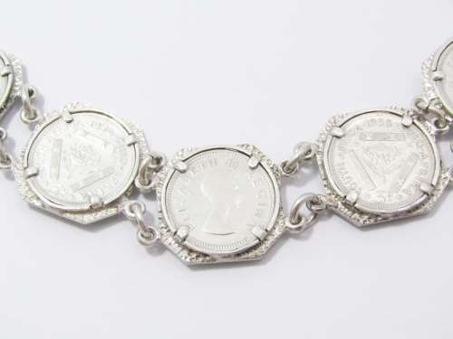 A Lovely Tickey Bracelet In Sterling Silver.